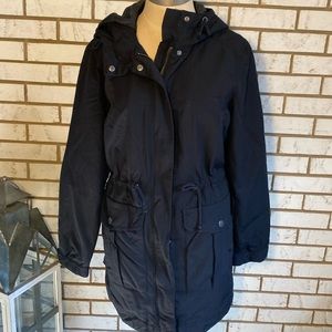 Divided / Black SOFT Utility style jacket  zipper/snap front. Size 12